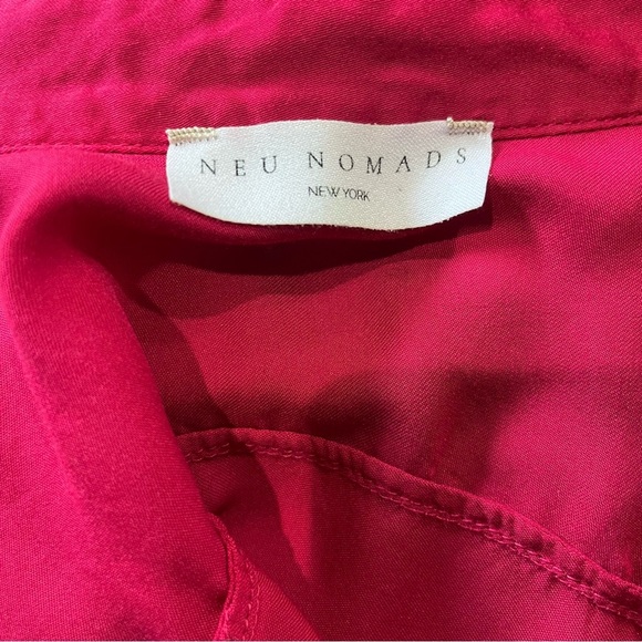 Neu Nomads Kerala Dress Size Small Pink Oversized Casual V-Neck Minimalist - Picture 7 of 10